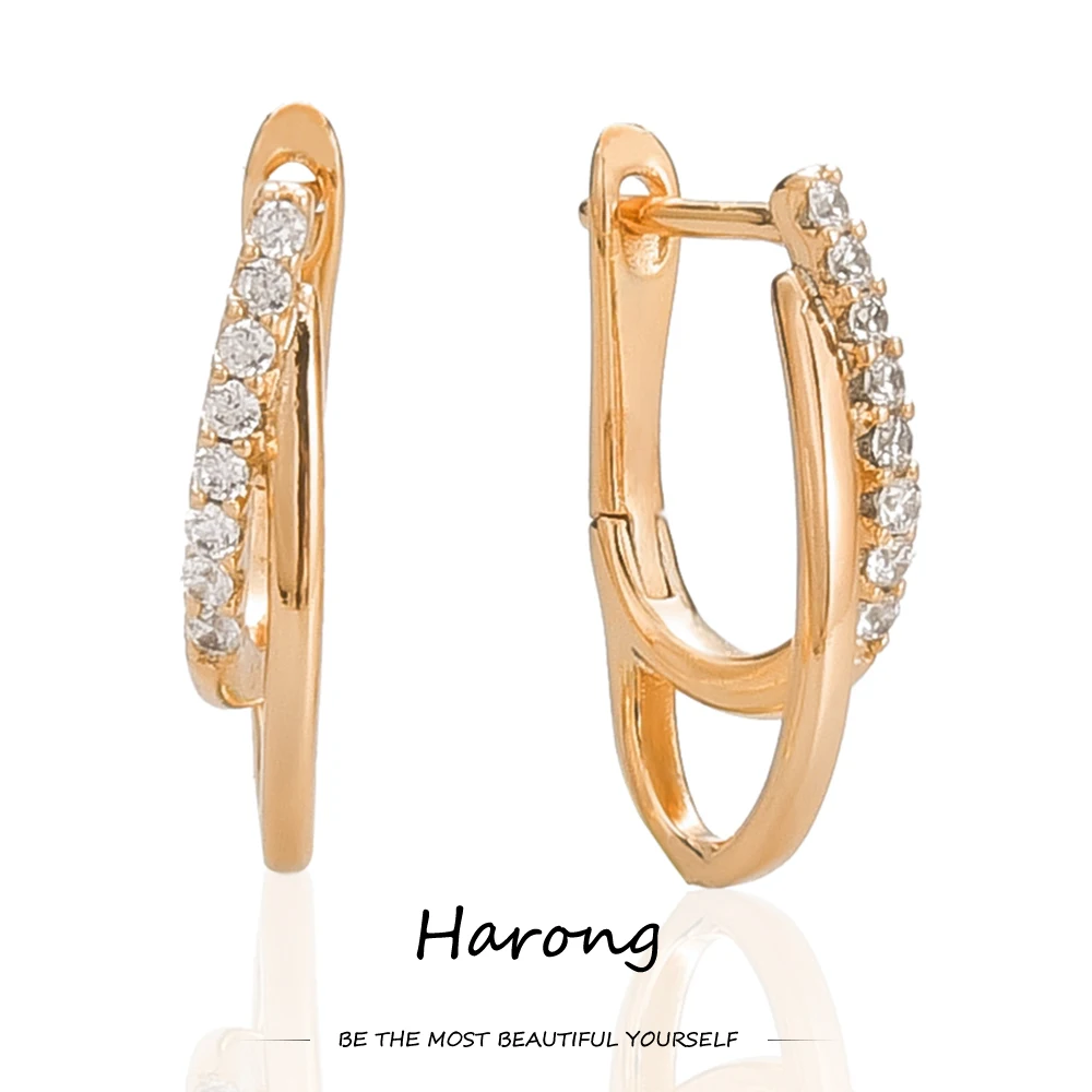 Harong Simple Geometric Crystal Stud Earrings Copper Rose Gold Color Aesthetic Women Jewelry Accessories Gifts for Wedding
Harong Simple Geometric Crystal Stud Earrings Copper Rose Gold Color Aesthetic Women Jewelry Accessories Gifts for Wedding