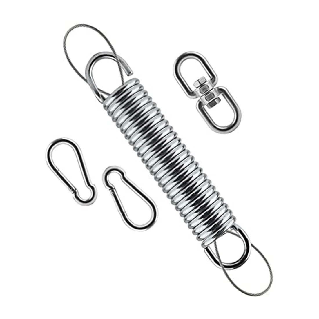 Hammock Hanging Kit Swing Spring Hooks 662 LB Capacity,Hammock Chair Hooks With 2 Spring Snaps Carabiners For Swing,Yoga
Hammock Hanging Kit Swing Spring Hooks 662 LB Capacity,Hammock Chair Hooks With 2 Spring Snaps Carabiners For Swing,Yoga