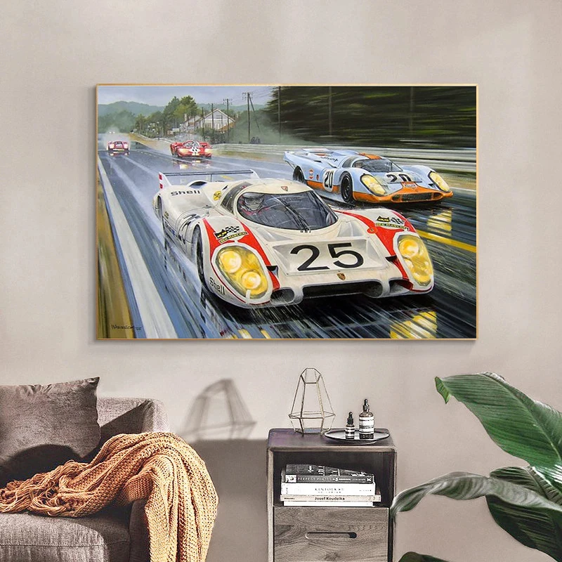 Modern Le Mans 24 Hours Racing Car Painting on Canvas Print Art Posters Wall Art Picture for Living Room Home Decoration Cuadros
Modern Le Mans 24 Hours Racing Car Painting on Canvas Print Art Posters Wall Art Picture for Living Room Home Decoration Cuadros