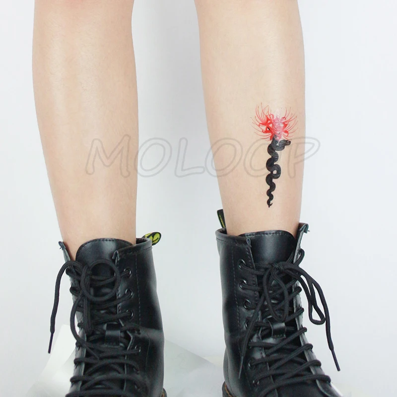 Tattoo Sticker Temporary Red Spider snake Lily plant flower waterproof fake Tatto Water Transfer flash Tatoo for woman girl kid
Tattoo Sticker Temporary Red Spider snake Lily plant flower waterproof fake Tatto Water Transfer flash Tatoo for woman girl kid