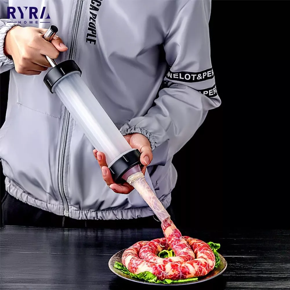 Sausage Stuffer Sausage Filler Home Made Homemade Sausage Tool Meat Syringe Hand Operated Sausage Machines Kitchen Gadget Tools
Sausage Stuffer Sausage Filler Home Made Homemade Sausage Tool Meat Syringe Hand Operated Sausage Machines Kitchen Gadget Tools