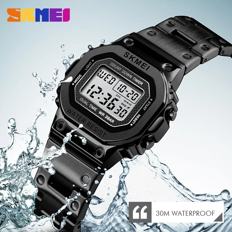 SKMEI Retro Fashion Digital Watch Women Waterproof Multi-Function Watch Stainless Steel Strap Reloj Digit Mujer Wristwatch Clock
SKMEI Retro Fashion Digital Watch Women Waterproof Multi-Function Watch Stainless Steel Strap Reloj Digit Mujer Wristwatch Clock