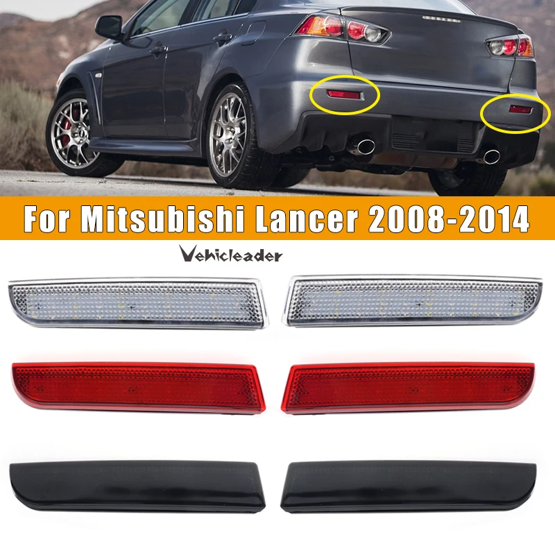 

2pces LED Car Rear Bumper Reflector Tail Brake Stop Running Light For Mitsubishi Lancer 2008 2009 2010 2011 2012 2013 2014
