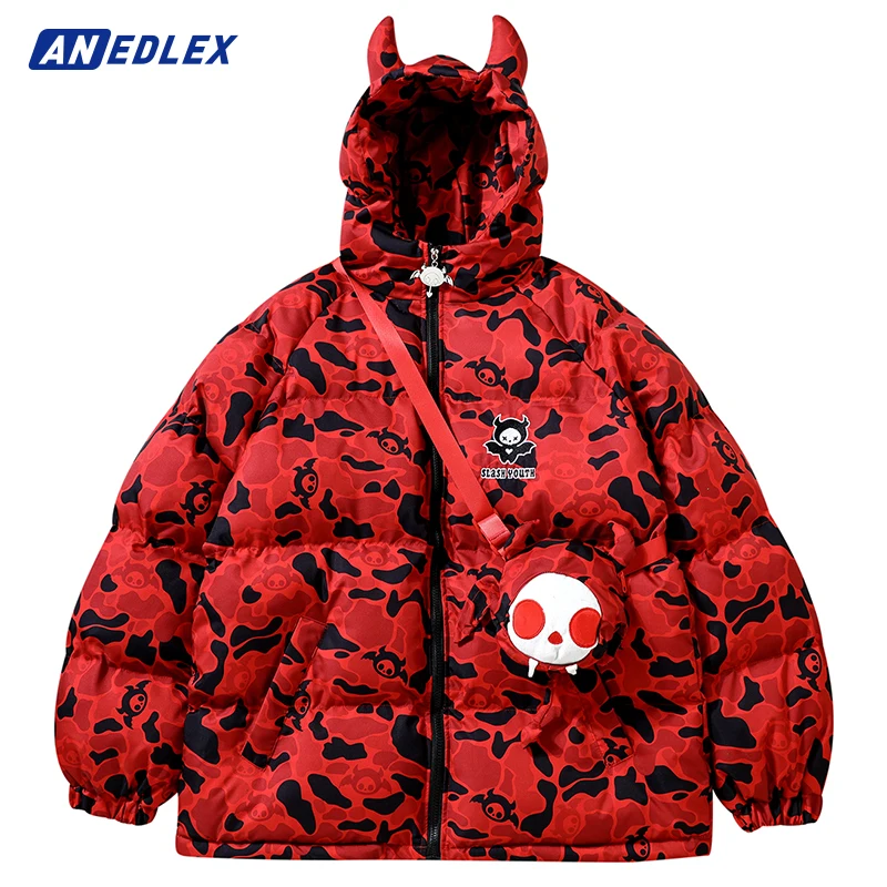 Парка мужская с капюшоном, дизайнерская стеганая куртка с маленьким дьявольским Рогом, уличная одежда в стиле Харадзюку, зимняя хлопковая в...
Парка мужская с капюшоном, дизайнерская стеганая куртка с маленьким дьявольским Рогом, уличная одежда в стиле Харадзюку, зимняя хлопковая в...