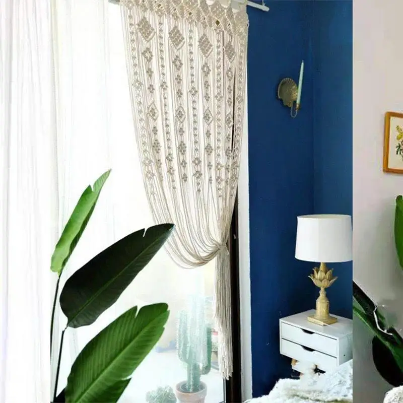Boho Macrame Curtains Boho Woven Wall Hangings Window Curtains 78.74x33.46in Bohemian Decor For Window Doorway Closet Wedding
Boho Macrame Curtains Boho Woven Wall Hangings Window Curtains 78.74x33.46in Bohemian Decor For Window Doorway Closet Wedding