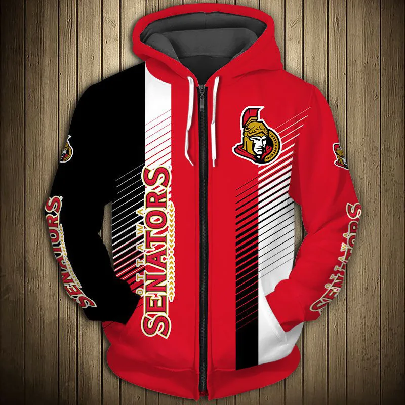 Ottawa men's casual 3D zipper hoodie Black red stitching stripes cartoon golden armor warrior print Senators sweatshirt
Ottawa men's casual 3D zipper hoodie Black red stitching stripes cartoon golden armor warrior print Senators sweatshirt