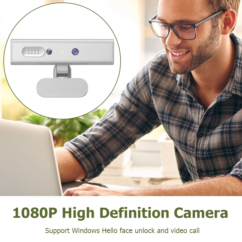 Face Recognition 1080P Camera 360 Rotating 5MP Full HD 1080P Webcam for Desktop Laptop Computer Support Windows 10/11 System
Face Recognition 1080P Camera 360 Rotating 5MP Full HD 1080P Webcam for Desktop Laptop Computer Support Windows 10/11 System