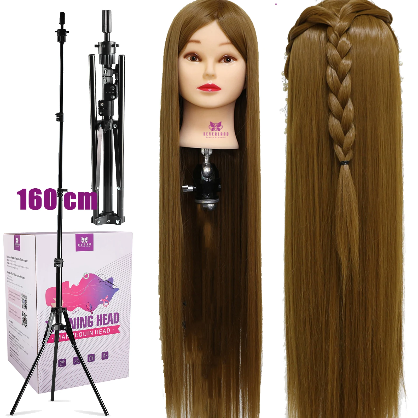 Mannequin Head With Hair Long Synthetic Colors Hairdressing Salon Training Head Braiding Practice Doll 160cm Tripod Profession
Mannequin Head With Hair Long Synthetic Colors Hairdressing Salon Training Head Braiding Practice Doll 160cm Tripod Profession