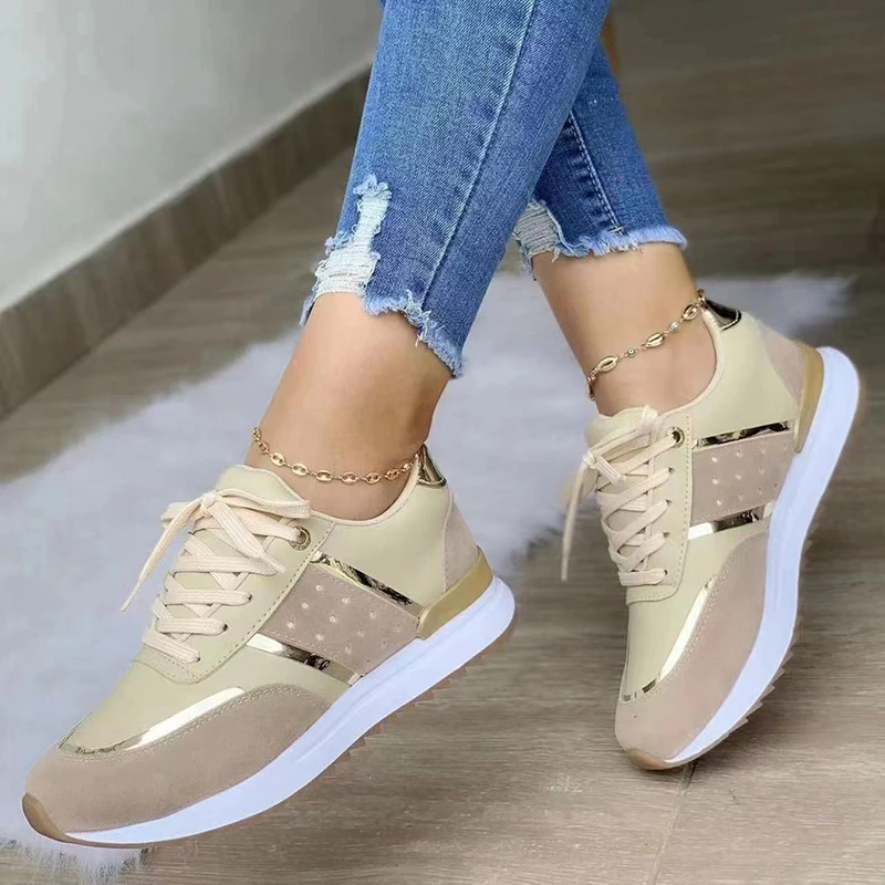 2023 Women Sneakers Platform Shoes Leather Patchwork Casual Sport Shoes Ladies Outdoor Running Vulcanized Shoes Zapatillas Mujer
2023 Women Sneakers Platform Shoes Leather Patchwork Casual Sport Shoes Ladies Outdoor Running Vulcanized Shoes Zapatillas Mujer