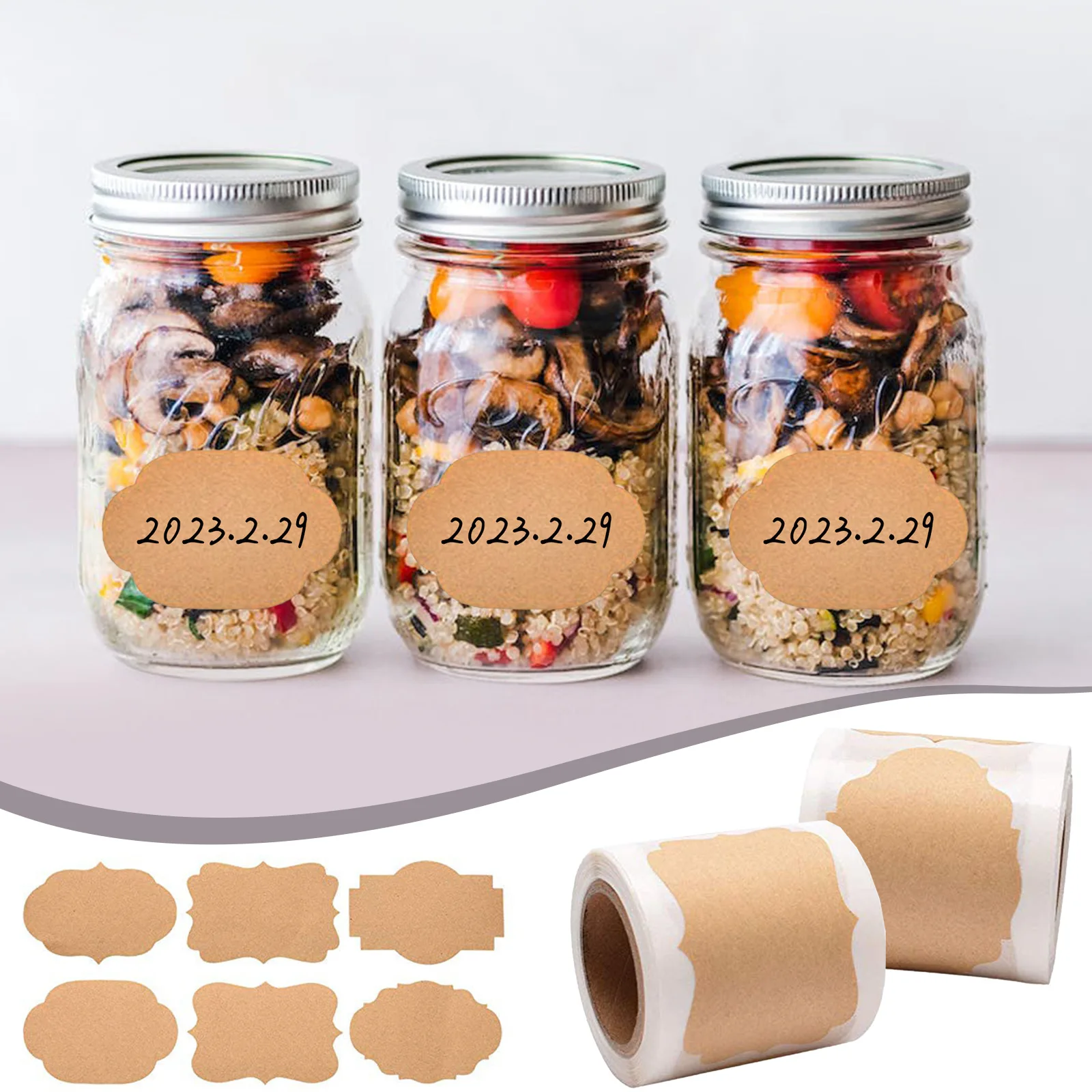 300 Pcs/roll Kraft Stickers Bottle Stickers Envelope Seals Food Container Tag Baking Packaging Sticker Office Stationery Sticker
300 Pcs/roll Kraft Stickers Bottle Stickers Envelope Seals Food Container Tag Baking Packaging Sticker Office Stationery Sticker