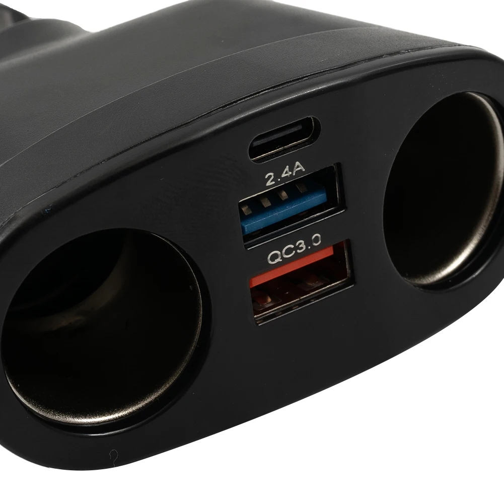 Car Cigar Lighter Socket Charger 12V/24V Dual USB Power Charging Adapter Type-C+QC3.0+2.4A Blue LED Digital Display 120W
Car Cigar Lighter Socket Charger 12V/24V Dual USB Power Charging Adapter Type-C+QC3.0+2.4A Blue LED Digital Display 120W