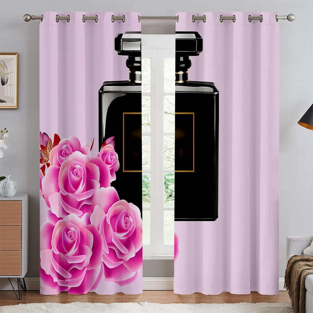Polyester Washable Curtains For All Seasons, Fashionable Women's Perfume Printed Curtains, Bedroom Office Kitchen Living Room
Polyester Washable Curtains For All Seasons, Fashionable Women's Perfume Printed Curtains, Bedroom Office Kitchen Living Room