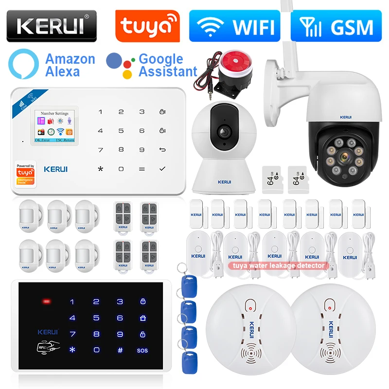 KERUI W181 Alarm System WIFI GSM Alarm Tuya Smart Support Alexa Motion Sensor RFID Control Detector Door Sensor Siren
KERUI W181 Alarm System WIFI GSM Alarm Tuya Smart Support Alexa Motion Sensor RFID Control Detector Door Sensor Siren