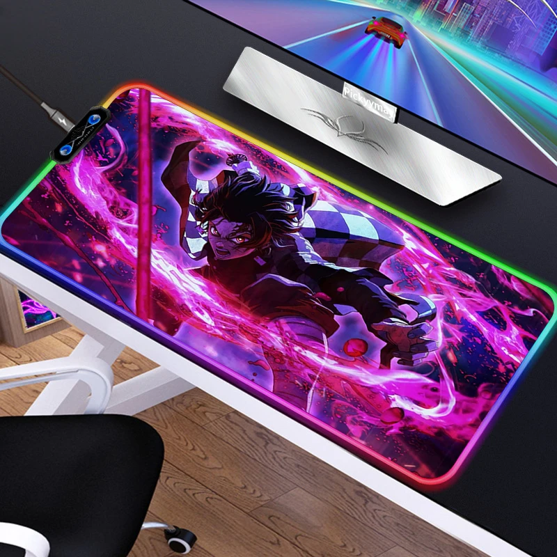 Demon Slayer Mouse Pad RGB Anime Rug Setup Gamer Accessories Gaming Mats With Backlight Mat Mousepad Speed Led Keyboard Mat LED
Demon Slayer Mouse Pad RGB Anime Rug Setup Gamer Accessories Gaming Mats With Backlight Mat Mousepad Speed Led Keyboard Mat LED