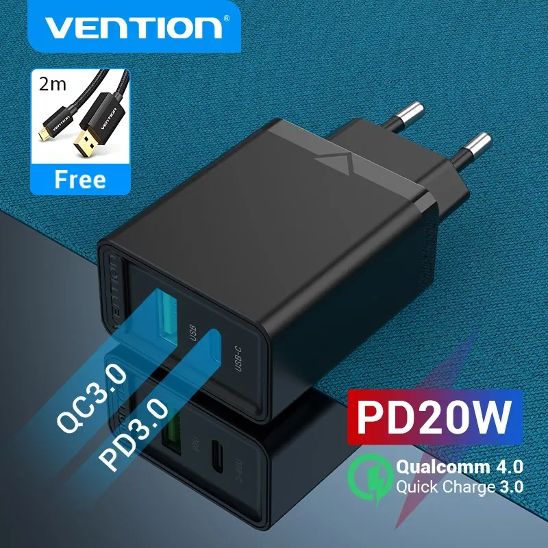 Vention 38W Fast USB Charger Type C PD Fast Charging for iPhone 13 11 USB Quick Charge with QC 4.0 3.0 USB Portable Phone Charge
Vention 38W Fast USB Charger Type C PD Fast Charging for iPhone 13 11 USB Quick Charge with QC 4.0 3.0 USB Portable Phone Charge