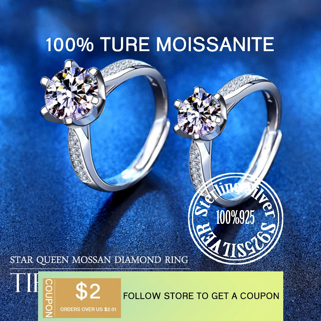 Real 1 Ct D Color Moissanite Women's Starlight Wedding Ring High Quality 18K White Gold Color 100% 925 Sterling Silver Jewelry
Real 1 Ct D Color Moissanite Women's Starlight Wedding Ring High Quality 18K White Gold Color 100% 925 Sterling Silver Jewelry