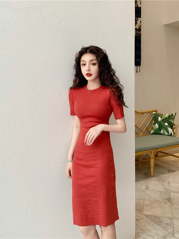 Elegant Retro Dress Women 2022 Summer New Slim Fit Versatile Medium Length Short Sleeve Wrap Hip A-line Short Skirt Fashion Y2k
Elegant Retro Dress Women 2022 Summer New Slim Fit Versatile Medium Length Short Sleeve Wrap Hip A-line Short Skirt Fashion Y2k