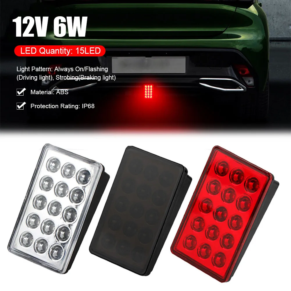1PCS F1 style Led Brake Pilot Lights For Car Motorcycle 15LED Rear Tail Lights Auto Warning Reverse Stop Safety Lamps DRL 12V
1PCS F1 style Led Brake Pilot Lights For Car Motorcycle 15LED Rear Tail Lights Auto Warning Reverse Stop Safety Lamps DRL 12V