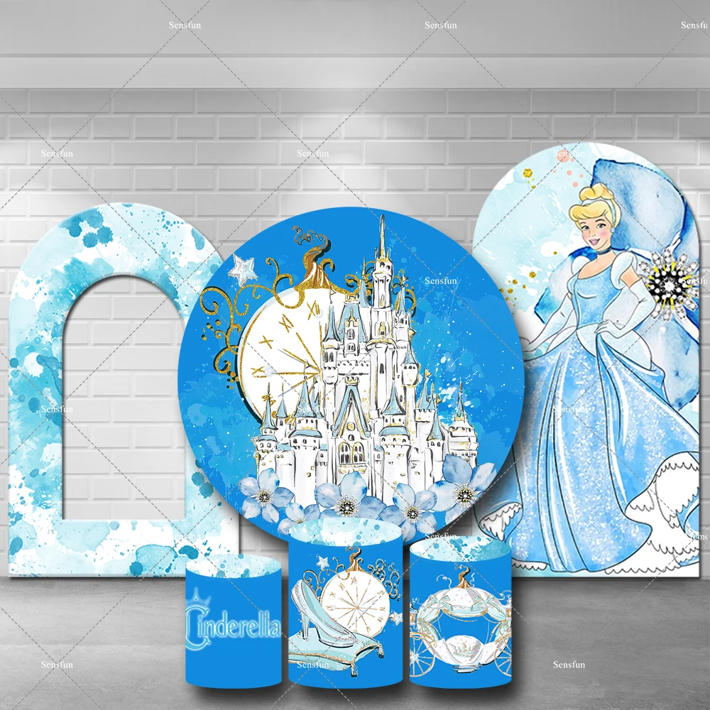 Disney Castle Princess Cinderella Round Backdrop Covers Flowers Glass Slipper Carriage Girls Birthday Party Arch Wall Background
Disney Castle Princess Cinderella Round Backdrop Covers Flowers Glass Slipper Carriage Girls Birthday Party Arch Wall Background