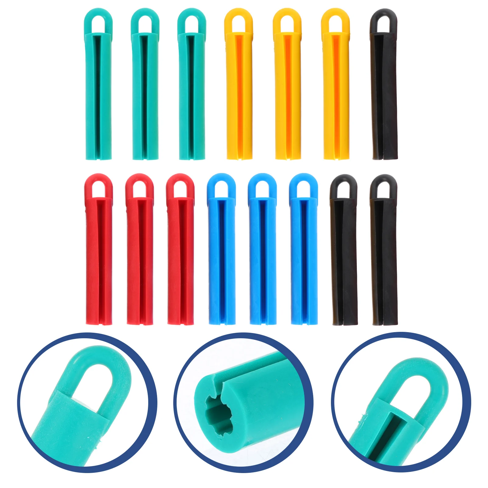 

15pcs Billiard Cue Hangers Billiard Stick Storage Hanging Tools Cue Protectors (Random Color)