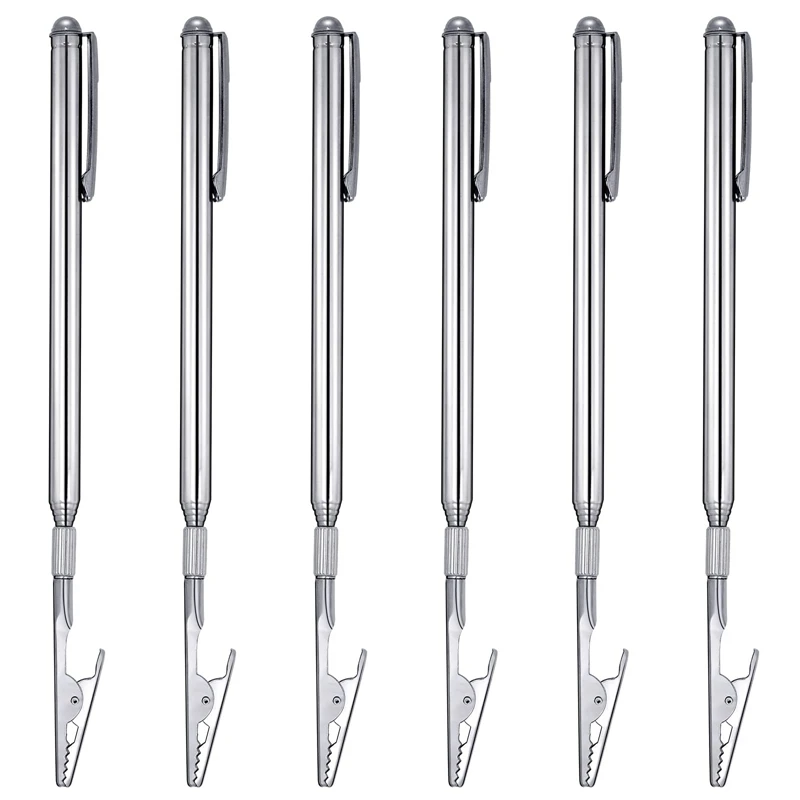 6Pcs Telescoping Alligator Clip Telescopic Alligator Clamp With Pen Clip Extendable Joint Clamp For Mechanics Automobile
6Pcs Telescoping Alligator Clip Telescopic Alligator Clamp With Pen Clip Extendable Joint Clamp For Mechanics Automobile