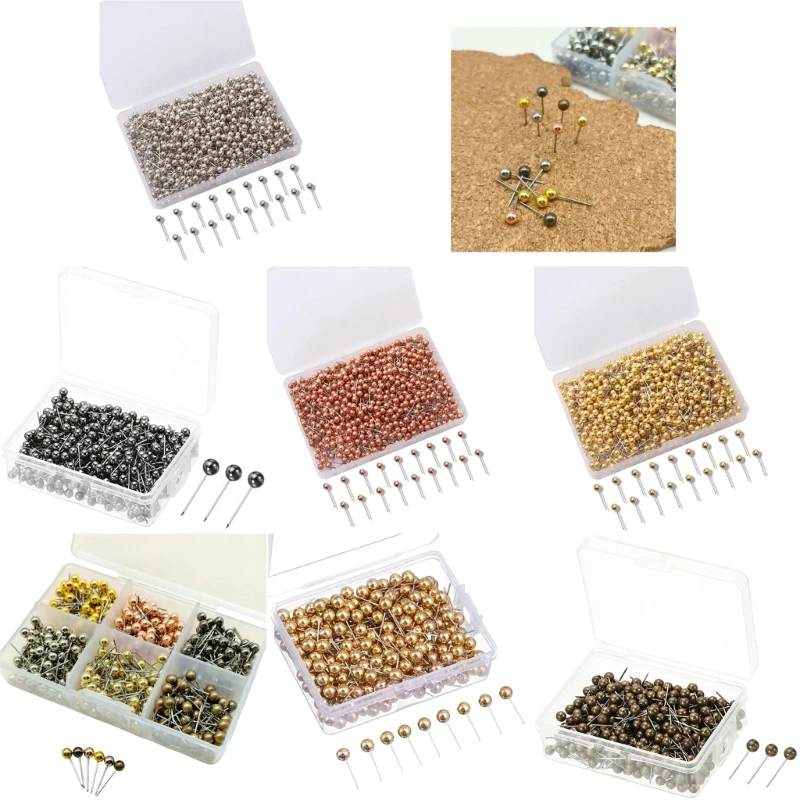 480/500PCS Metallic Sewing Pin with Box for Fabric Sewing, Ball-shape Pushpin Map Pin Metallic Push Pins for Cork Board,
480/500PCS Metallic Sewing Pin with Box for Fabric Sewing, Ball-shape Pushpin Map Pin Metallic Push Pins for Cork Board,