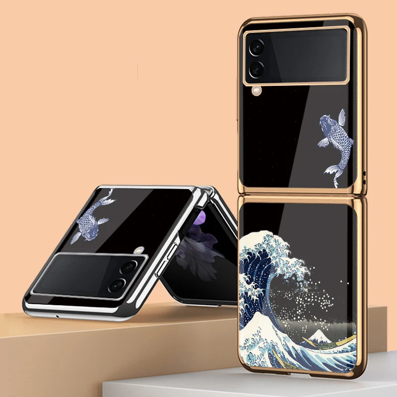 Чехол-книжка для Samsung Galaxy Z, флип-чехол для 3 Z, флип 4 Z, флип-чехол с 2 искусственными волнами, рыбой, скачок, покрытие из закаленного стекла, защитный чехол для телефона
Чехол-книжка для Samsung Galaxy Z, флип-чехол для 3 Z, флип 4 Z, флип-чехол с 2 искусственными волнами, рыбой, скачок, покрытие из закаленного стекла, защитный чехол для телефона