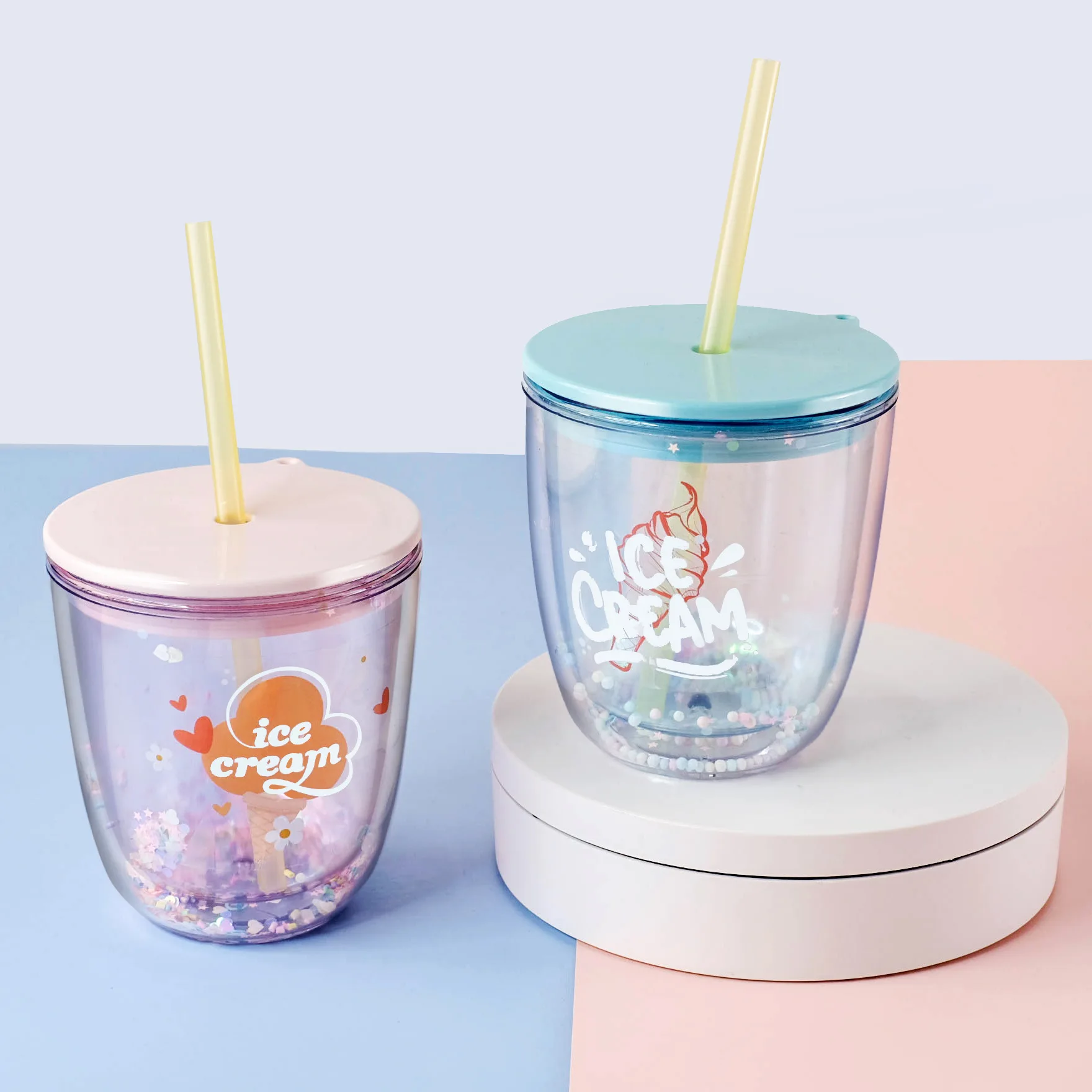 435ml Plastic Water Bottle with Straw Cute Straw Cup Drinkware for Coffee Tea Mug Outdoor Sport Camping Picnic for Girl and Kids
435ml Plastic Water Bottle with Straw Cute Straw Cup Drinkware for Coffee Tea Mug Outdoor Sport Camping Picnic for Girl and Kids