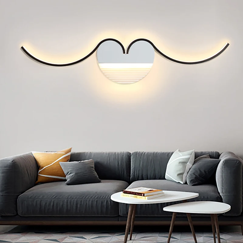 Modern Living Room Wall Lamp for Wall Background Atmosphere Lighting Black White Heart Shape Love Wall Mount Lights Illuminaire
Modern Living Room Wall Lamp for Wall Background Atmosphere Lighting Black White Heart Shape Love Wall Mount Lights Illuminaire