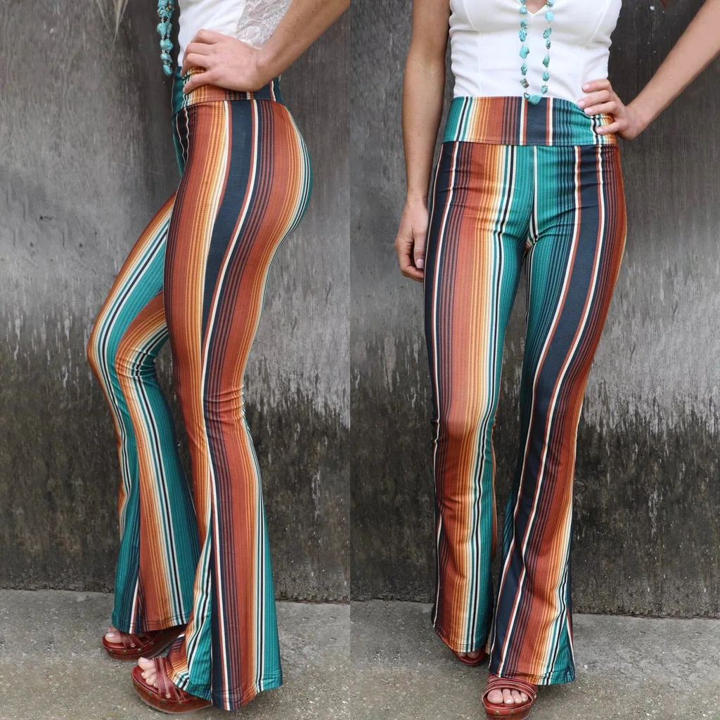 Summer Women Long Trousers Women's Elegant Striped High Waist Wide Leg Pants Women Bell Bottoms Flare Trousers
Summer Women Long Trousers Women's Elegant Striped High Waist Wide Leg Pants Women Bell Bottoms Flare Trousers