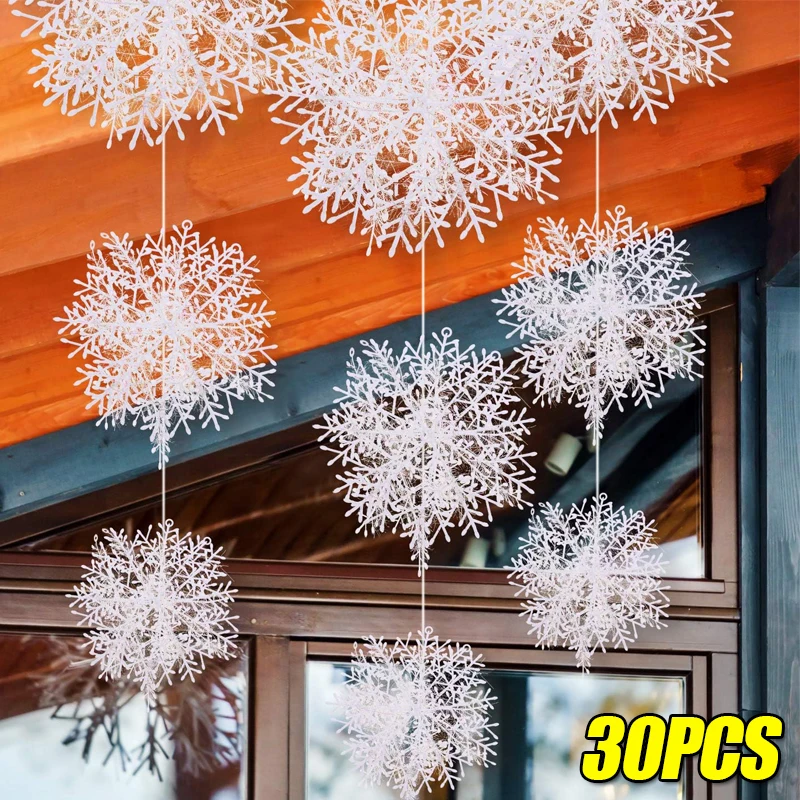 30Pcs Large Christmas Snowflakes Ornaments Xmas Tree Hanging Glitter Snow Flake Decoration DIY New Year Garlands Home Decor
30Pcs Large Christmas Snowflakes Ornaments Xmas Tree Hanging Glitter Snow Flake Decoration DIY New Year Garlands Home Decor