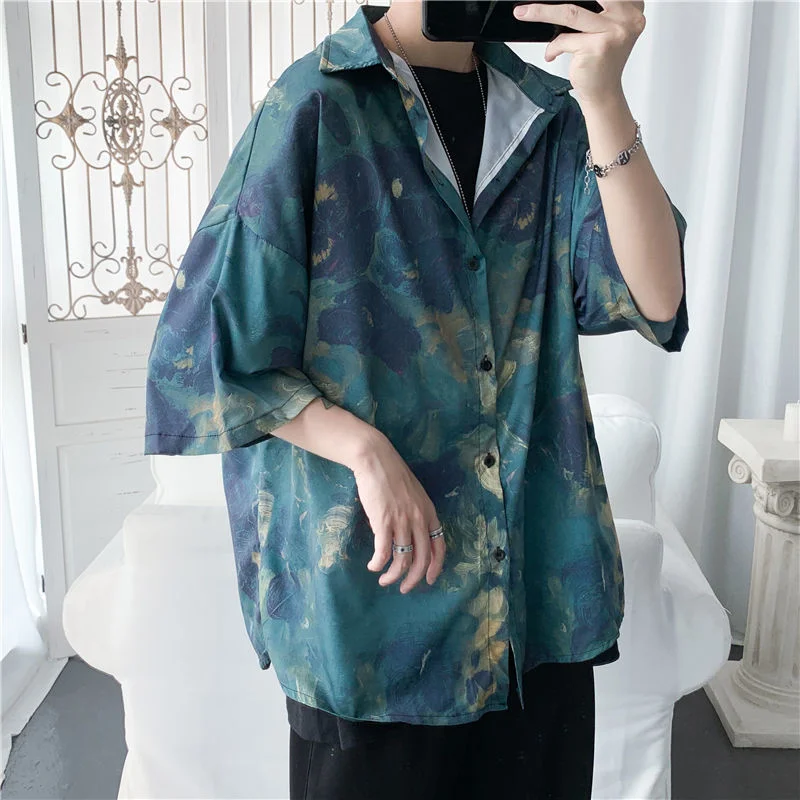 Summer Flower Shirt Men's Fashion Printed Casual Shirt Loose Hawaiian Shirt Men Streetwear Wild Short-sleeved Shirt M-5XL
Summer Flower Shirt Men's Fashion Printed Casual Shirt Loose Hawaiian Shirt Men Streetwear Wild Short-sleeved Shirt M-5XL