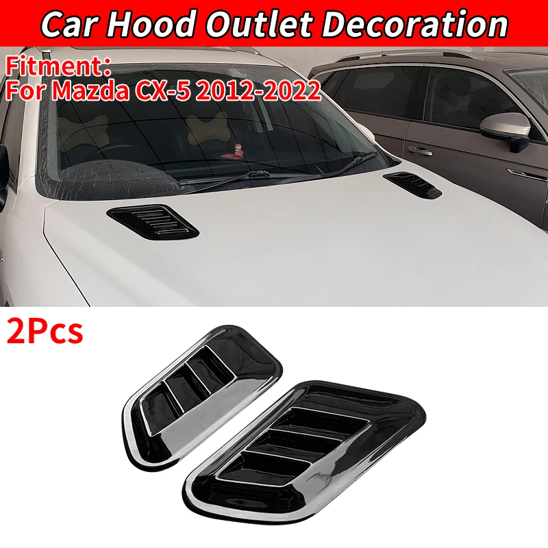 

Для Mazda CX-5 2012-2022 Автомобильная декоративная ячейка потока воздуха впускной капюшон овальная крышка вентиляционная крышка стикеры Стайлинг углеродное волокно внешний вид ABS