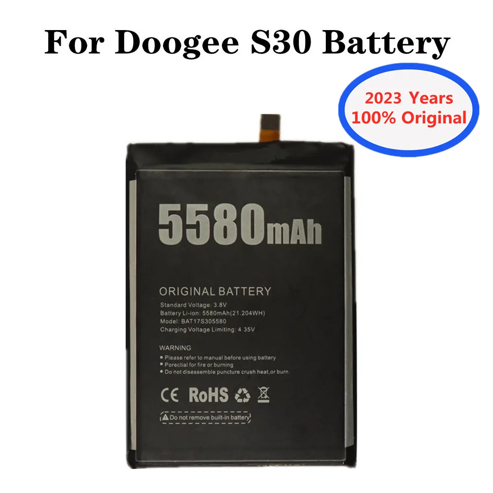 2023 год, 5580 мАч, 100% Оригинальная батарея Для DOOGEE S30 BAT17S305580, запасная батарея для смартфона
2023 год, 5580 мАч, 100% Оригинальная батарея Для DOOGEE S30 BAT17S305580, запасная батарея для смартфона