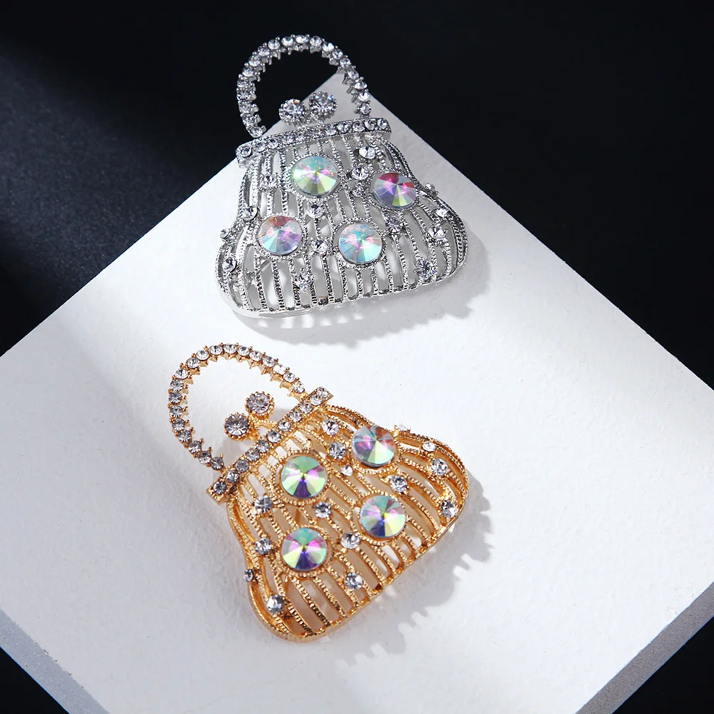 TULX Crystal Rhinestone Handbag Brooches For Women 2 Colors Available Fashion Bag Casual Party Brooch Pin Gifts Jewelry
TULX Crystal Rhinestone Handbag Brooches For Women 2 Colors Available Fashion Bag Casual Party Brooch Pin Gifts Jewelry