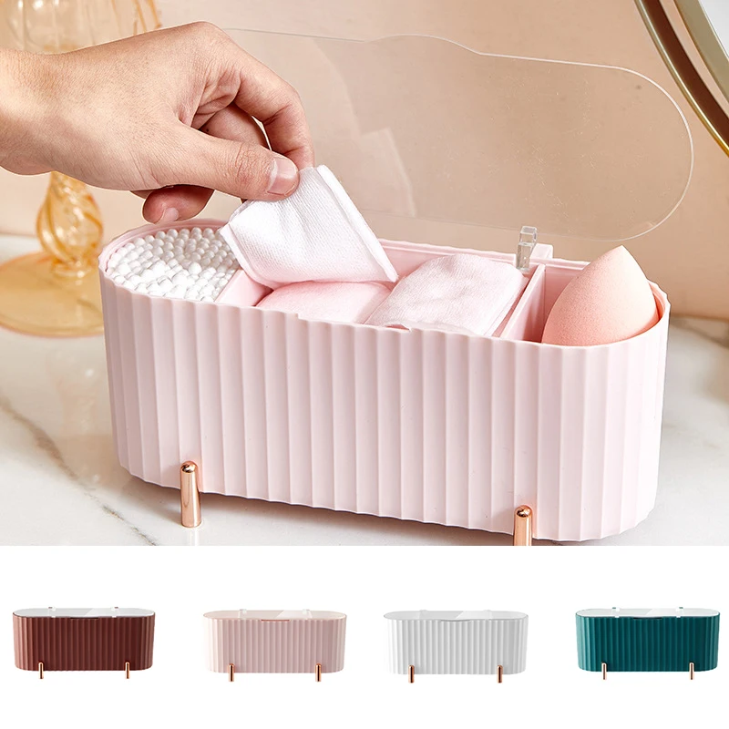Desktop Makeup Organizers Cotton Pads Holder With Transparent Lid Swab Ball Container For Bathroom Vanity Countertop Katze Para
Desktop Makeup Organizers Cotton Pads Holder With Transparent Lid Swab Ball Container For Bathroom Vanity Countertop Katze Para