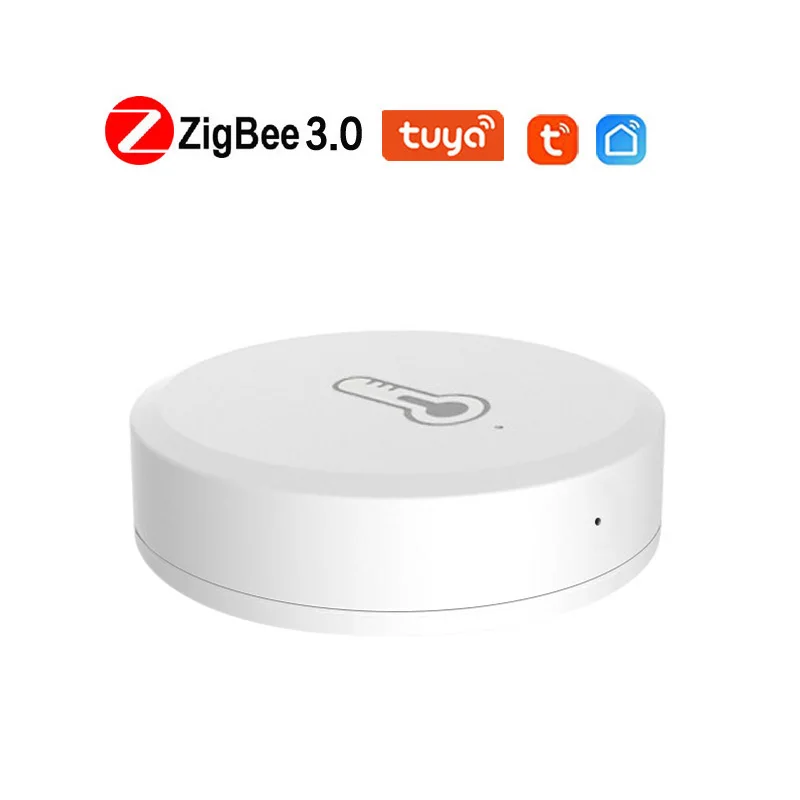 

CoolgazeTuya Smart ZigBee 3,0, умный датчик температуры и влажности с питанием от батареи, безопасность с приложением Tuya Smart Life Alexa