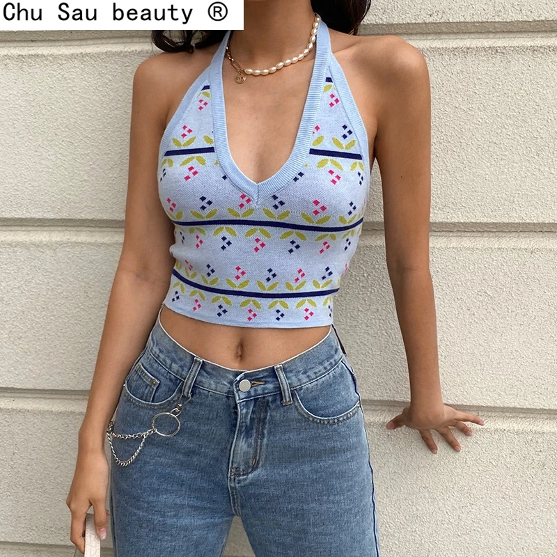 Chu Sau красивый шерстяной вязаный жилет 2021 новинка Женская мода цветочный V-образный вырез Холтер жилет женский винтажный топ с лямкой на шее
Chu Sau красивый шерстяной вязаный жилет 2021 новинка Женская мода цветочный V-образный вырез Холтер жилет женский винтажный топ с лямкой на шее