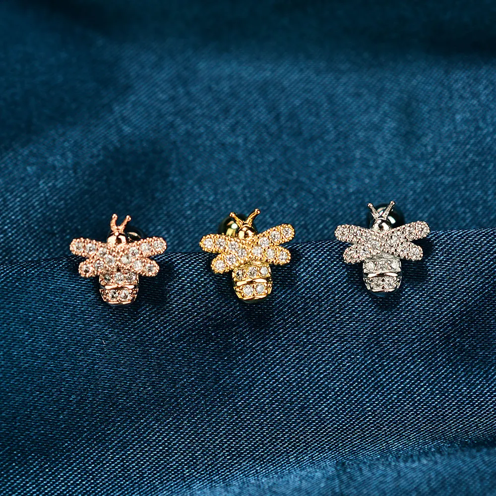 1Pcs Cute Flower Little Bee Studs Earrings Fashion Crystal CZ Unique Animal Earrings For Women Christmas Gift Piercing Jewelry
1Pcs Cute Flower Little Bee Studs Earrings Fashion Crystal CZ Unique Animal Earrings For Women Christmas Gift Piercing Jewelry