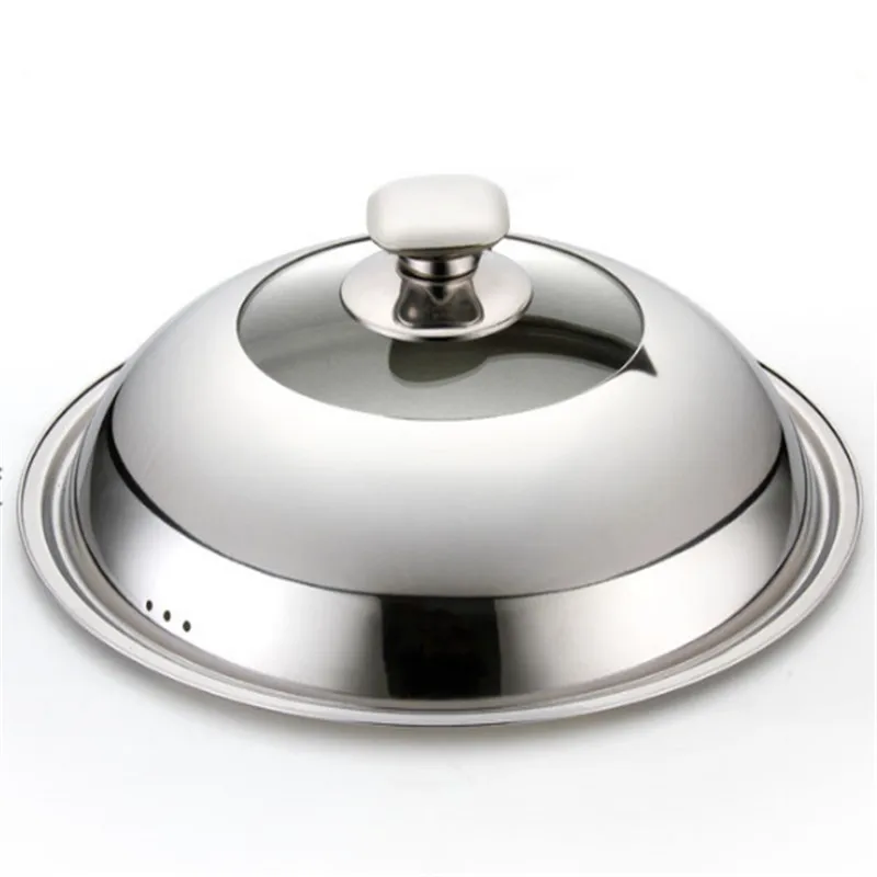 Visible Cooking Wok Pan Lid Stainless Steel Universal Pan Cover Visible Replaced Lid for Frying Wok Pot Quality Dome Wok Cover
Visible Cooking Wok Pan Lid Stainless Steel Universal Pan Cover Visible Replaced Lid for Frying Wok Pot Quality Dome Wok Cover