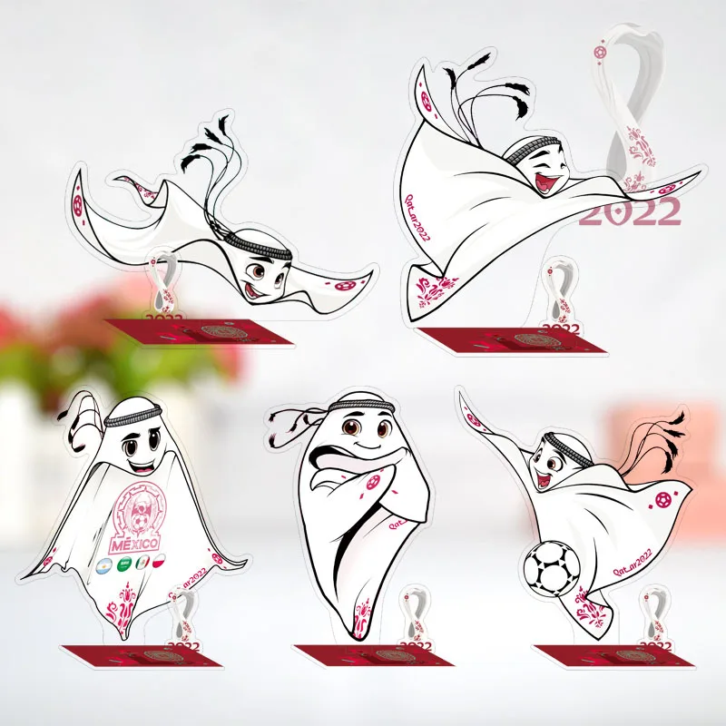 Wholesale 2022 Qatar World Cup Football Key Chain Mascot La'eeb Acrylic Key Chain Backpack Accessories Pendant Gift Jewelry
Wholesale 2022 Qatar World Cup Football Key Chain Mascot La'eeb Acrylic Key Chain Backpack Accessories Pendant Gift Jewelry