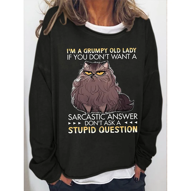 Rheaclot I Am A Grumpy Old Lady If You Printing Women's Causal Cotton Long Sleeve SweatShirt
Rheaclot I Am A Grumpy Old Lady If You Printing Women's Causal Cotton Long Sleeve SweatShirt