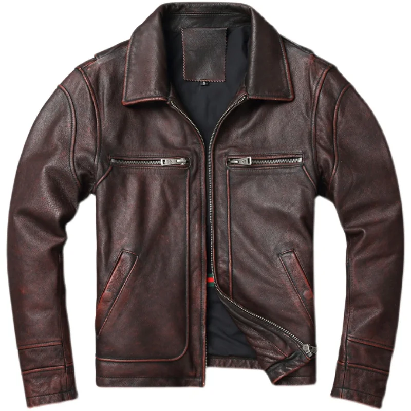 Leather Winter Biker Vintage Jacket Clothes Men's Motorcycle Genuine Jackets Leather Jacket Cowhide Men Coat Men
Leather Winter Biker Vintage Jacket Clothes Men's Motorcycle Genuine Jackets Leather Jacket Cowhide Men Coat Men