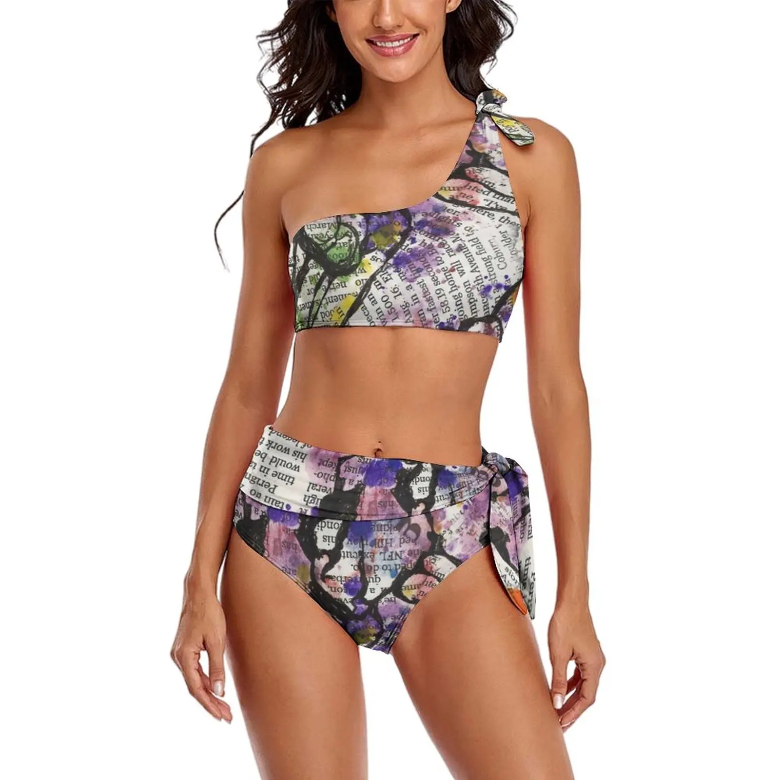Sexy Newspaper Print Bikini Set Watercolor Floral Print Funny Bikini Swimsuit High Waist Swimwear Print Swimsuits Beach Outfits
Sexy Newspaper Print Bikini Set Watercolor Floral Print Funny Bikini Swimsuit High Waist Swimwear Print Swimsuits Beach Outfits