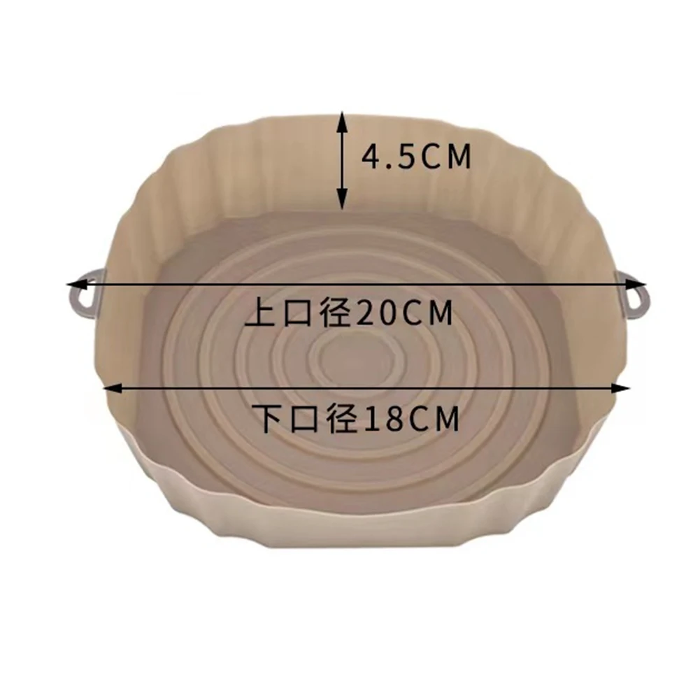 Air Fryer Pot Air Fryer Silicone Pot -20°C To 220°C Brown/Green/Grey/Pink Depth 4.5cm Food Grade Silicone Lower Diameter 18cm
Air Fryer Pot Air Fryer Silicone Pot -20°C To 220°C Brown/Green/Grey/Pink Depth 4.5cm Food Grade Silicone Lower Diameter 18cm