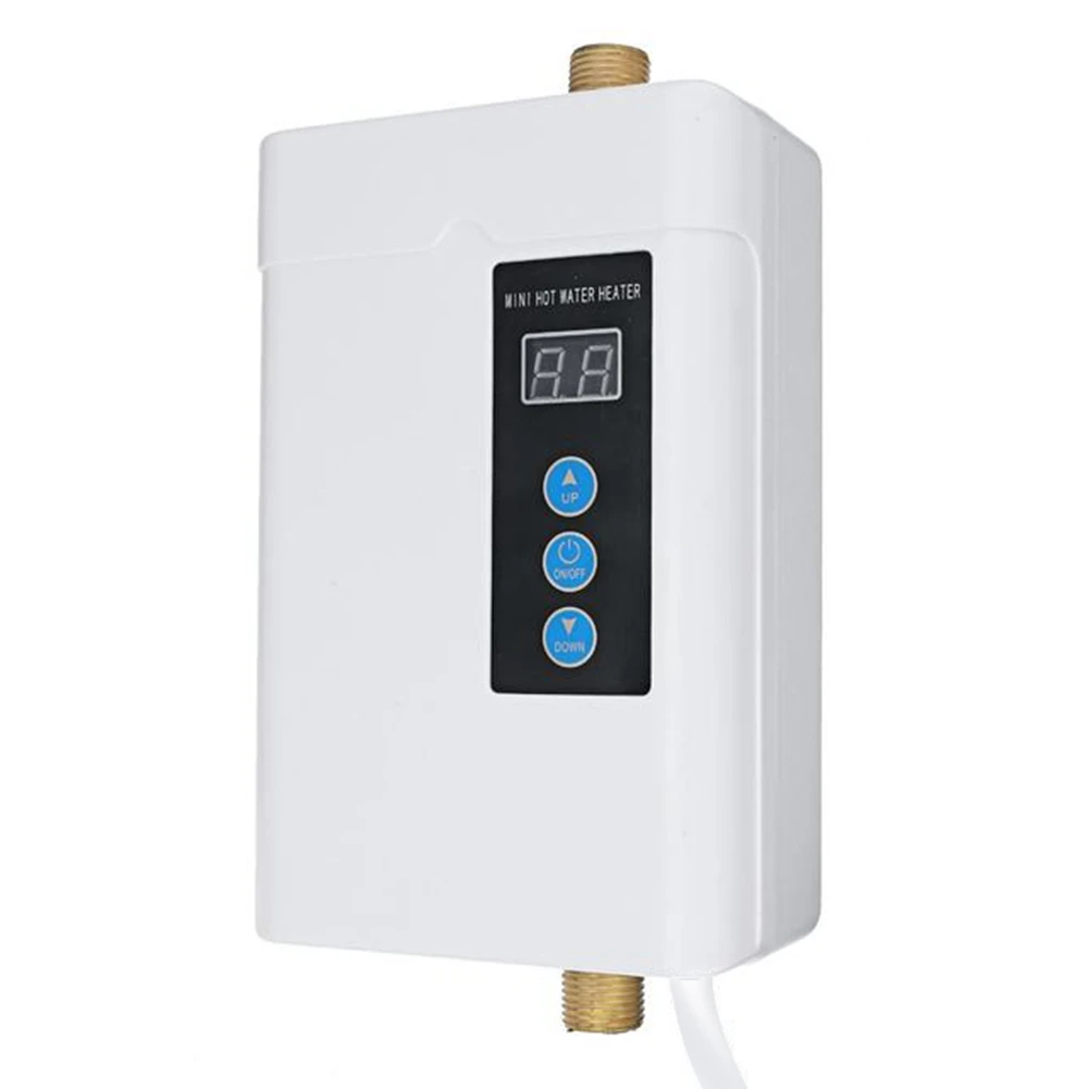 EU Plug Electric Water Heater 4000W 220V Tankless Instant Hot Water Heater Shower Faucet Tap Thermostat Heating White
EU Plug Electric Water Heater 4000W 220V Tankless Instant Hot Water Heater Shower Faucet Tap Thermostat Heating White