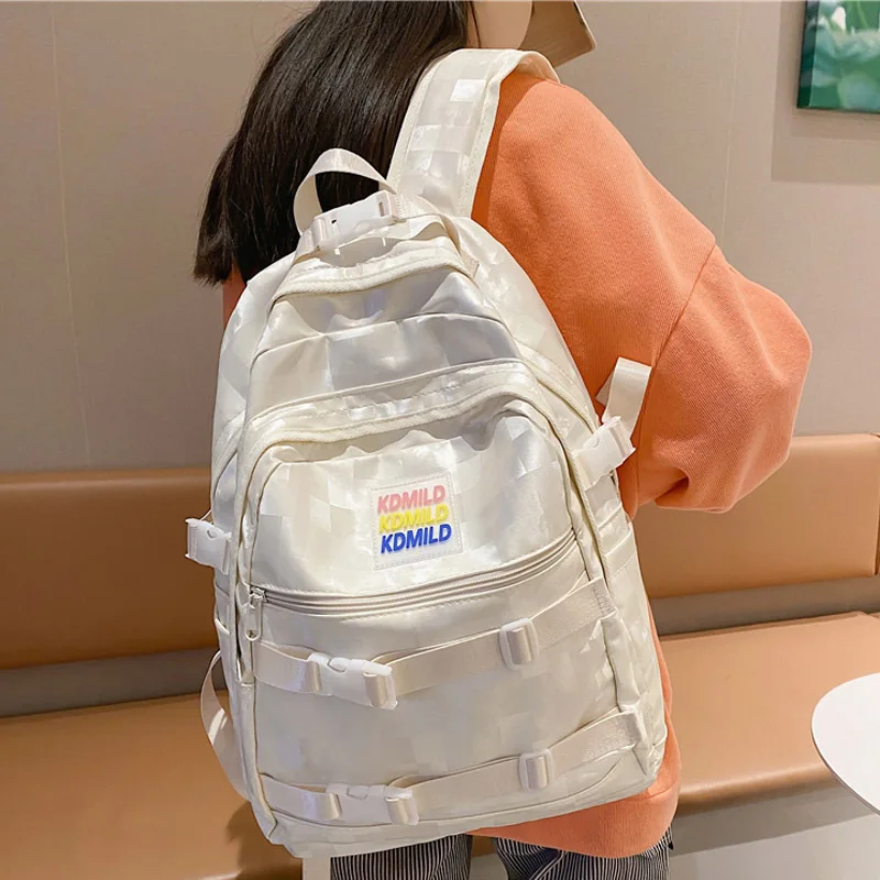Solid Color Multi-Pocket Women Backpack Large Capacity Travel Backpack Female Schoolbag for Teenage Girl Kawaii Student Book Bag
Solid Color Multi-Pocket Women Backpack Large Capacity Travel Backpack Female Schoolbag for Teenage Girl Kawaii Student Book Bag