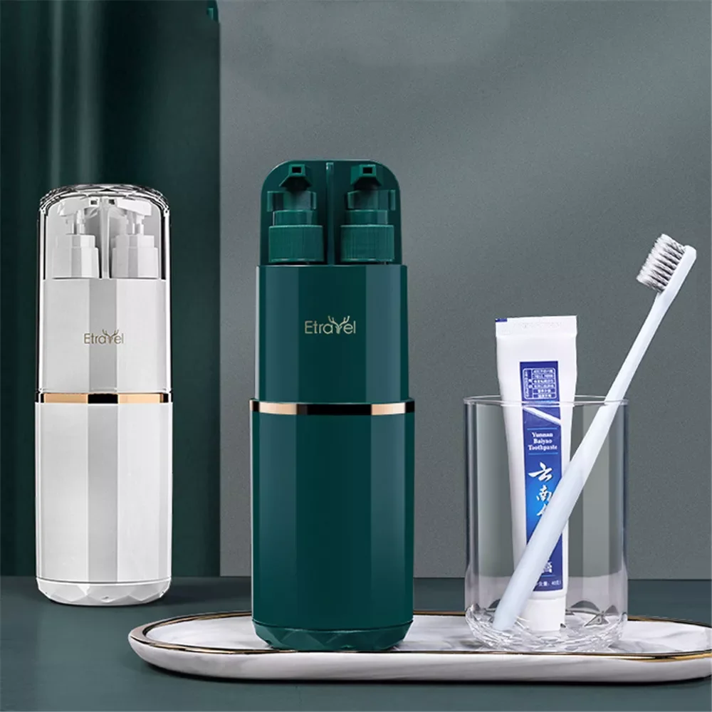 

Wash Set Toothpaste Shampoo Storage Bottle Outdoor Portable Toiletries Organizer Box Mouthwash Cup Bathroom Accessories