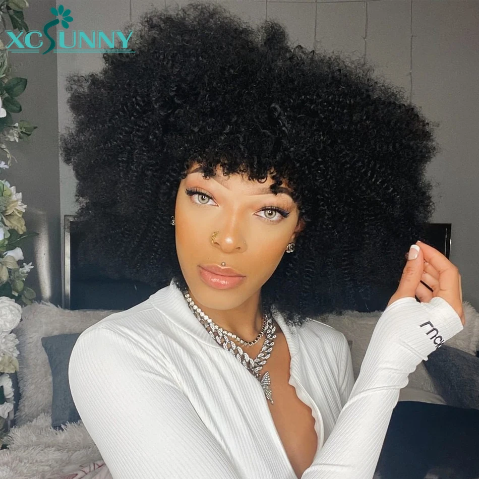 Curly Human Hair Wigs With Bangs Scalp Top Full Machine Wigs Remy Brazilian Bangs Wig Human Hair Deep Wave Wig Xcsunny
Curly Human Hair Wigs With Bangs Scalp Top Full Machine Wigs Remy Brazilian Bangs Wig Human Hair Deep Wave Wig Xcsunny