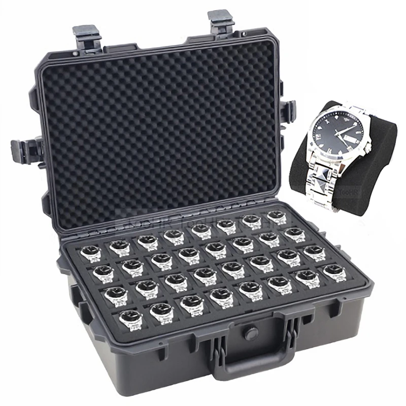 slots Watch Suitcase Storage Bracket Box Watch Case Storage Tool Watch Display 32 Clock Box Plastic Case proof water Clock
slots Watch Suitcase Storage Bracket Box Watch Case Storage Tool Watch Display 32 Clock Box Plastic Case proof water Clock